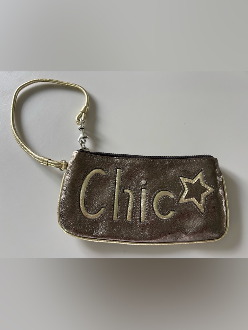 Brighton Brown and Gold 'Chic' Wristlet Clutch